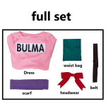 Anime Bulma Cosplay Kost&uuml;&uuml;m Roosa Kleit &Uuml;htne parukas Kawaii T&uuml;drukud T&auml;iskomplekt R&otilde;ivad Halloweeni Pidu Maskeraad T&auml;iskasvanud Naistele XXL pink