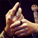 Lihtsad Unisex Lovers roostevabast terasest peeglist s&otilde;rme s&otilde;rmused ehted kingitused US 11 h&otilde;be