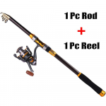 Teleskoopne &otilde;ngeritv ja 11BB spinningurull puidust k&auml;epidemega mereveepaadi karpkala &otilde;ngerulliga 2.1M Rod 1000 Reel