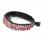 Elegantne naiste Bling Rhinestone Bun juuksen&otilde;el Twist juukseklambriga stiilitarvikud roosa