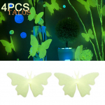 TALOS 4 tk Pimedas helendav liblikas helendav seinakleebis Fluorestseeruv lastetoa sisekujundus FLH One Size