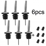 6 terasest komplekti roostevaba alkoholi&otilde;li veini dosaatori kallaja pudel korgiga one size