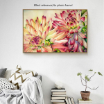 5D teemantmaali saabumine Lotus Diamond Flower Teemanttikandi t&auml;ielik komplekt kodukaunistus 20X30CM