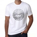 ULTRABASIC - Homme T-s&auml;rk Graphique La Riviere Montagne et La Foret XS valge suitsuv&auml;rv