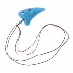 Mini 6 auguga Alto Tone C kaelakee Ocarina keraamiline must keraamika fl&ouml;&ouml;dipill riputusk&ouml;iega