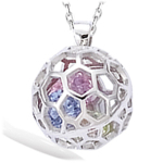 Les Tr&eacute;sors De Lily [C4736] &ndash; h&otilde;bedane ripats 'Alchemy' Tutti Frutti pastellh&otilde;be (roodiumiga kaetud) &ndash; 13 mm mitmev&auml;rviline