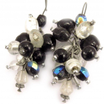 Les Tr&eacute;sors De Lily [D2399] - Boucles Cr&eacute;ateur 'Pampa' Noir / Blanc must