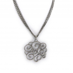 NOA [G8316] - Collier Cr&eacute;ateur 'Sissi' blanc valge