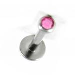 Les Tr&eacute;sors De Lily [H9353] - Labret titane 'Mouche' rose Heleroosa