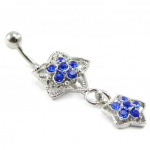 Les Tr&eacute;sors De Lily [I1194] - Body Piercing 'Etoiles' bleu sinine