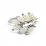 H&otilde;bes&otilde;rmus 'Opal Goddess' H&otilde;bevalge (roodiumiga kaetud) - 17x13 mm 56 valge