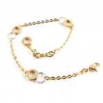 Altesse [L1736] - Bracelet plaqu&eacute; or 'Chor&eacute;graphie' 2 tons kuld
