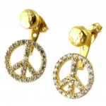 Les Tr&eacute;sors De Lily [P2241] - kullatud  Princess Ottomane  kuldvalged (rahu) k&auml;sit&ouml;&ouml;na valmistatud k&otilde;rvar&otilde;ngad / kontuurid - 13 mm valge