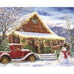 5D DIY teemantmaaling &uuml;mmargune teemant Kaunis j&otilde;ulude teemanttikandid ristpistes 20X30CM