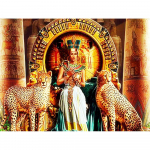 5D DIY Teemanttikandid Kaunitar ja Leopard Teemantmosaiik Teemantmaal Portree Pilt Rhinestones Decor 20X30CM