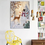 Teemantmaaling J&otilde;uluvana t&auml;isruudukujuline &uuml;mmargune 5D DIY teemanttikandid talvine mosaiik k&auml;sit&ouml;&ouml;komplekt j&otilde;ulukaunistused Full Round 20X30CM