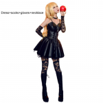 Death Note Misa Amane kunstnahast seksikad torup&uuml;ksid pitskleit &uuml;likonna komplekt anime cosplay kost&uuml;&uuml;mid S&Death Note