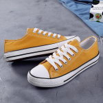 L&otilde;uendjalatsid naiste korea versioon rakendusest The Evergreen Color Canvas Shoes Lamedad naissoost &uuml;li&otilde;pilased &uuml;ksikud kingad Candy Color roosad riidest kingad 35