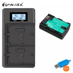 LP E6 LPE6 LP-E6 E6N aku 2000mAh + LCD topeltlaadija Canon EOS 5DS R 5D Mark II 5D Mark III 6D 7D 80D 90D EOS 5DS R kaamera jaoks 1 charger 1 battery