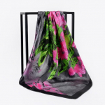 90*90cm Ruudukujuline siidist sall Naiste sallid Kaelasall Disainerprint &Scaron;ifoon Hijab Sall Foulard Lady Neck Sallid Pehme Suur Bandana