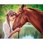 Teemantmaali t&uuml;drukute ja hobuste kivid 5D DIY teemanttikandid portree loomamosaiik Kodukaunistus Full Round 20x30CM