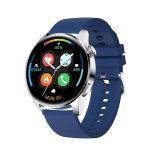 LIGE uus Bluetooth Call Smart Watch Men Full Touch Sport Fitness Kellad Veekindlad Pulsisagedus Terasrihmaga nutikell Android iOS Silicone belt sinine