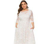 pluss suurus Xl-6xl Uus mood populaarne &otilde;htukleit keskmise pikkusega &otilde;&otilde;nsa pitsiga naiste kleidid punased valged mustad sinised rohelised riided 4XL valge