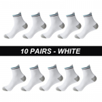 10 paari meeste puuvillased sokid hingavad spordisokid kvaliteetsed vabaaja &auml;rilised libisemiskindlad sportlikud suurused 38-45 EUR39-45 valge