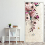 3D-tapeet, isekleepuv uksesein, eemaldatav vin&uuml;&uuml;list kodukaunistus, kunstikleebis Puidust maastik Seinaplakat Kleebised Porte deursticker 77x200cm