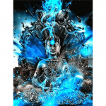 5D isetegemise teemantmaal Religioosne Buddha ristpiste komplekt t&auml;ispuur, ruudukujuline tikandid ikoonid mosaiikkunst Pilt kividest Full Round 20x30CM