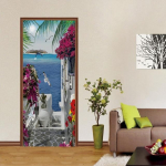 Loomingulised uksekleebised Metsa loodusmuster PVC isekleepuv tapeet Kodukaunistused Seinamaalingud K&uuml;lmkapi kunst plakatid Uksekate 77cm x 200cm