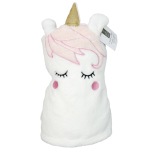 Les Tr&eacute;sors De Lily [A1822] - Pehme tekk 'Licorne My Unicorn' valge roosa - 100x75 cm valge