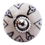 Les Tr&eacute;sors De Lily [A3127] - keraamiline m&ouml;&ouml;blinupp 'Boho' hall must h&otilde;be - 60x40 mm hall