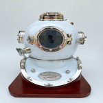Valge sukeldumiskiiver US Navy Mark V Scuba Divers Kiiver Sukeldumiskiiver Nautical Deep Sea Kiiver | Parim kingitus