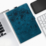Cartoon Cat PU-nahast &uuml;mbris Xiaomi Pad 5 Pro Pad 5 jaoks, reguleeritava nurgaga klambriga klappkaas Xiaomi Redmi Pad 10,61' jaoks Redmi Pad 10.6 (2022) sinine