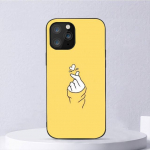 Love On The Finger Kpop Heart telefoni&uuml;mbris iPhone 11 12 Mini 13 14 Pro Xs Max X 8 7 6s Plus 5 Se Xr Shell jaoks iPhoneXR