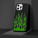 Telefoni&uuml;mbris Apple Iphone 14 11 13 Pro Max 12 Mini Xr 7 8 +Se 2020 Xs 6 6s Plus 5 5s Cool Green Red Flame Fire Silikoonist kate iPhone XS Max