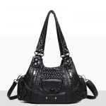 Naiste kott, mood Pehmest nahast &uuml;he &otilde;laga kott Suure mahutavusega kott Retro vaba aja kott one size must