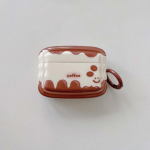 Armas kohv laineline silikoonist pehme k&otilde;rvaklappide &uuml;mbris Apple Airpods 1 2 Pro 2nd 3 juhtmevaba Bluetooth-peakomplekti laadimiskarbi jaoks Smiley Capa For Airpods 1 2