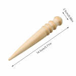 Puidust nahk t&auml;ispuidust &uuml;mmargune poleeriv serv poleeritud servaga nahast k&auml;sit&ouml;&ouml; jaoks 14.5cm