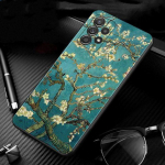 Van Gogh Starry Sky kunstikaas Samsung Galaxy A51 A71 A41 A31 A11 A01 A72 A52 A42 A32 A22 A21s A02s A12 A02 &uuml;mbris, must kest For Samsung A41