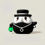 3D armas multikas Doctor Schnabel k&otilde;rvaklappide &uuml;mbris Airpods Pro 2022 silikoonist p&otilde;rutuskindel kate Airpods 2 3 2021 laadimiskasti jaoks airpods 1/2 must