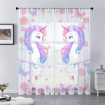 Multifilm &Uuml;kssarviku t&uuml;llkardin elutoa sisekujunduseks, magamistoa sisekujundus, t&auml;ht lilleline vikerkaarkardinad, toa k&ouml;&ouml;gi aknahooldus 1 PCS W300XH250cm