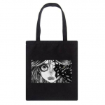 Hip-hop Punk Ins Naiste &otilde;lakott Harajuku Jaapani Anime Letters Print Tote Gooti vabaaja Suure mahutavusega ostukotid 24*26cm