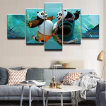 Modular Panda Animals Wall Art Pictures HD Prints L&otilde;uendimaaling Lastetoale 5 t&uuml;kki Loominguline kodukaunistus Kingituste kunstiteoste plakat 20x35cm*2 20x45cm*2 20x55cm*1