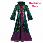 Hocus Pocus Cosplay Winifredi kost&uuml;&uuml;m Punane kuninganna keskaegne kleit Winifred Sandersoni Cosplay paruka komplekt Halloweeni kost&uuml;&uuml;m naistele Winifred Costume-Kids 150cm&Hocus Pocus