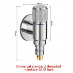 Multifunktsionaalne G1/2 kraan, messingist &uuml;ks kaheks v&auml;ljundiks kahekordse juhtimisega pesumasina kraan, kolmesuunaline tualettruumi kolmnurkventiil style4