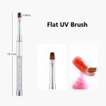 Professionaalne k&uuml;&uuml;nekunstipintsel akr&uuml;&uuml;list kivist teemantk&auml;epideme disain 3D-maali joonistus UV-geel DIY pintslid korgiga pliiats valge