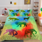 3D loomade prinditud voodipesukomplekt, loomse taustaga tekikattega padjap&uuml;&uuml;r, 2 v&otilde;i 3 magamistoaga kaunistused, sobib poistele ja meestele Baby 100x135cm