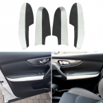 4tk mikrokiust nahast autostiil siseukse k&auml;etoe paneeli katte trimm Nissan Qashqai J11 2016 2017 jaoks